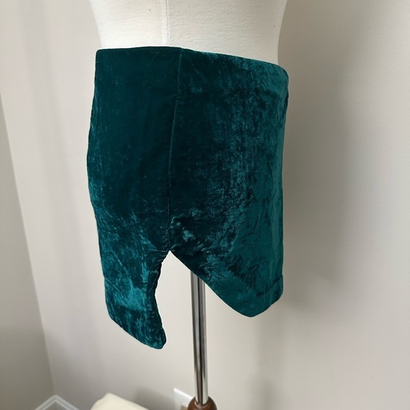 Free People annalise super mini skirt in deep teal NWT - Picture 4 of 5